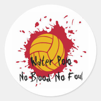No Blood No Foul Classic Round Sticker