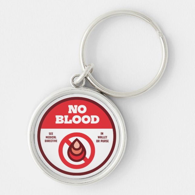 No Blood! Option 1 Keychain (Front)