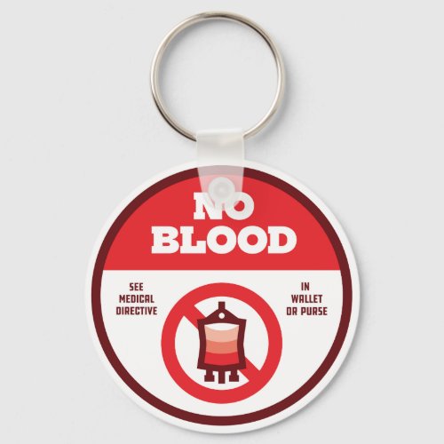 No Blood Option 2 Keychain