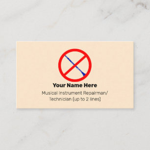 No Blue Cls. Instrument Tech Blanched Almond Business Card