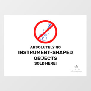 No Blue Violins Local Music Store Wall Decal