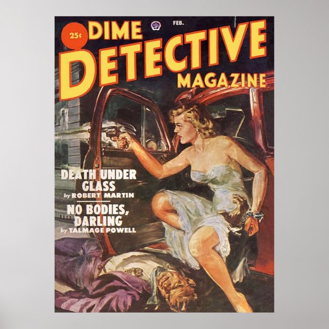 No Bodies Darling  Dime Detective Magazine  Poster (Front)