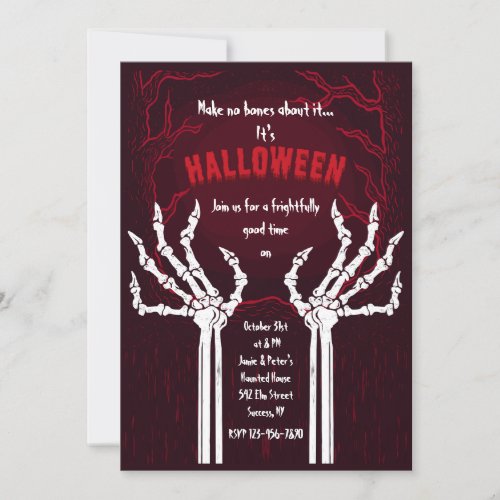 No Bones About It Halloween Invitation