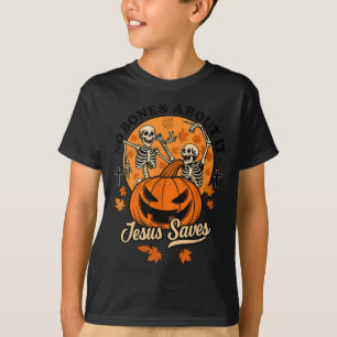 No Bones About It Jesus Saves Christian Halloween T-Shirt