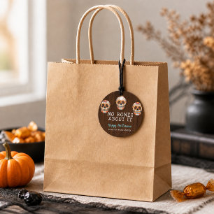 No Bones About It Sugar Skull Favor Tags