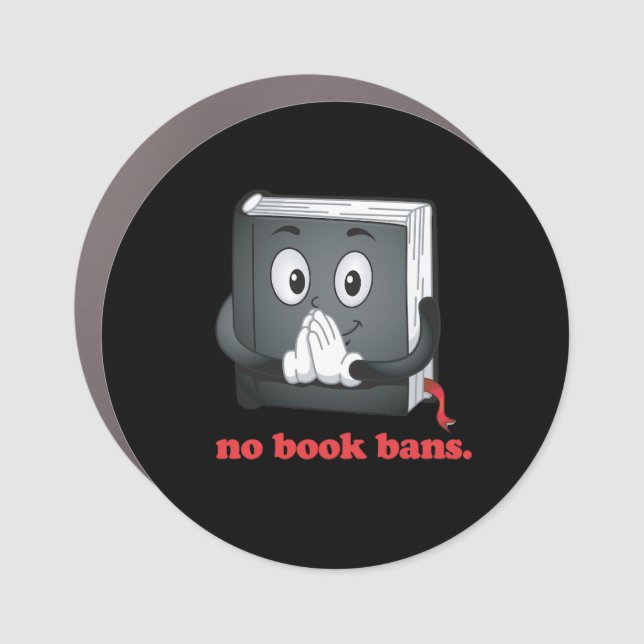 No Book Bans Please Car Magnet (Front)