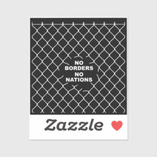 No Borders No Nations (Dark BG) Sticker