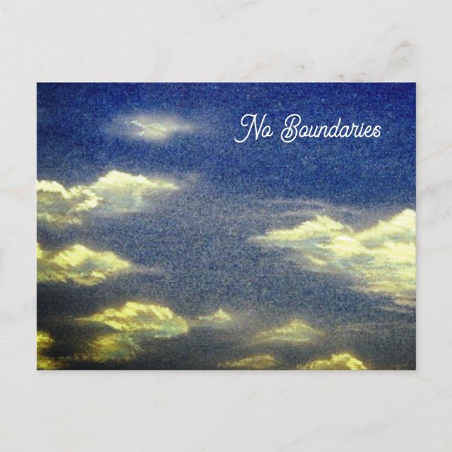No Boundaries Blue Skies Postcard (Front)