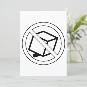 No Boxes Symbol Invitations