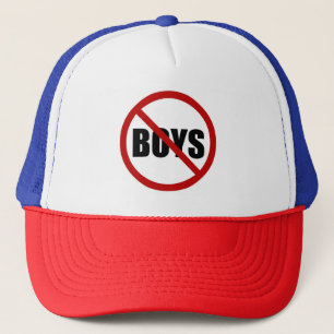 No Boy Allowed Sign Typography Hat