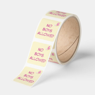 No Boys Allowed Custom Text Square Sticker