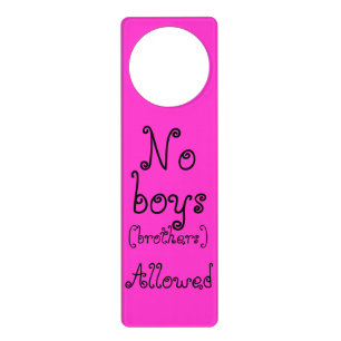 No Boys Allowed Door Hangers
