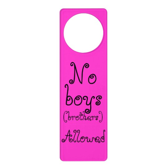No Boys Allowed Door Hangers