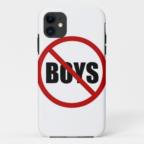 No Boys Allowed Sign iPhone 5 Case