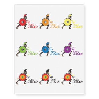 No Boys Allowed! Temporary Tattoos