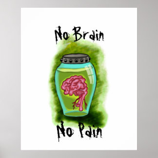 No Brain No Pain Poster