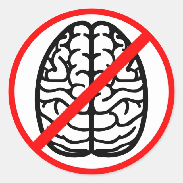 No Brains Tag Label (Front)