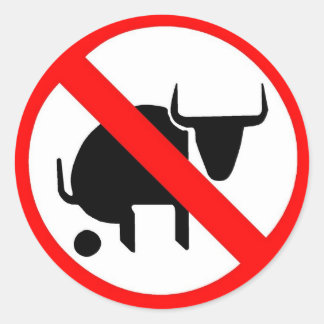No Bull Classic Round Sticker