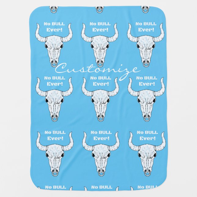 No Bull Ever Thunder_Cove Baby Blanket (Front)