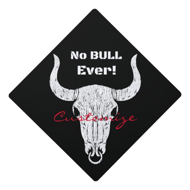 No Bull Ever Thunder_Cove Car Graduation Cap Topper (Front)