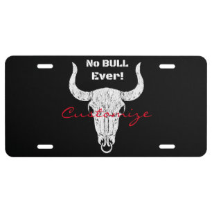 No Bull Ever Thunder_Cove License Plate