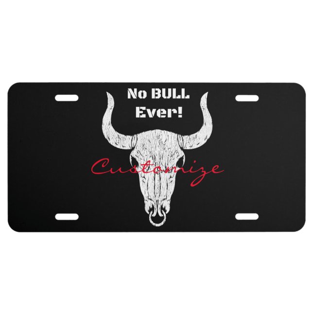 No Bull Ever Thunder_Cove License Plate (Front)