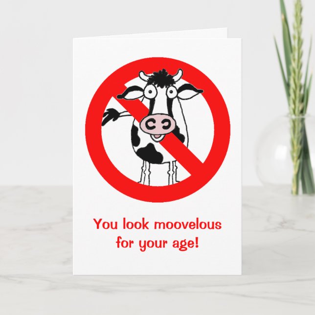 NO BULL! Over the hill birthday card. Card (Front)