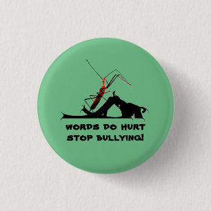 No Bullies Anti-Bullying Stop Bully Awareness Button
