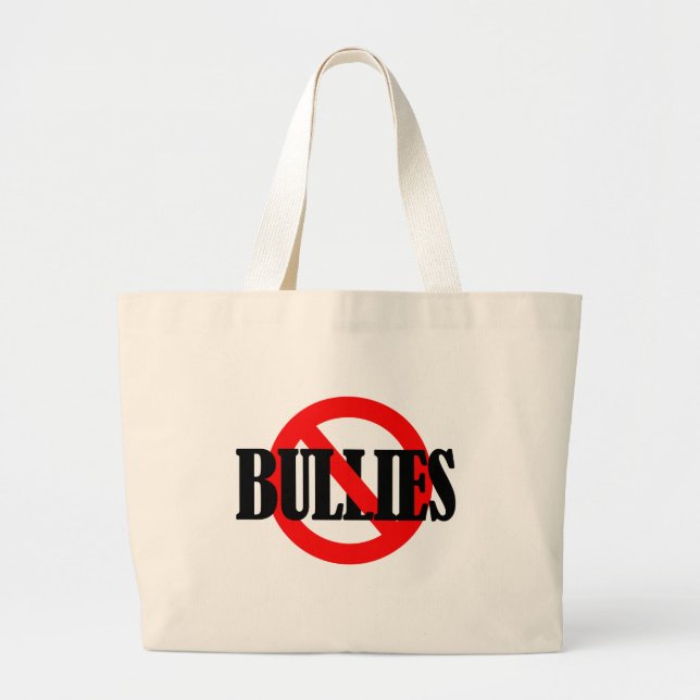 NO BULLIES LARGE TOTE BAG (Front)