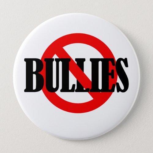 NO BULLIES PINBACK BUTTON