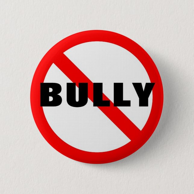 No Bully Pinback Button (Front)