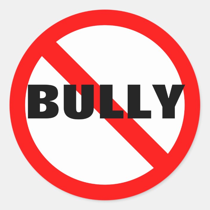 No Bully Stickers | Zazzle