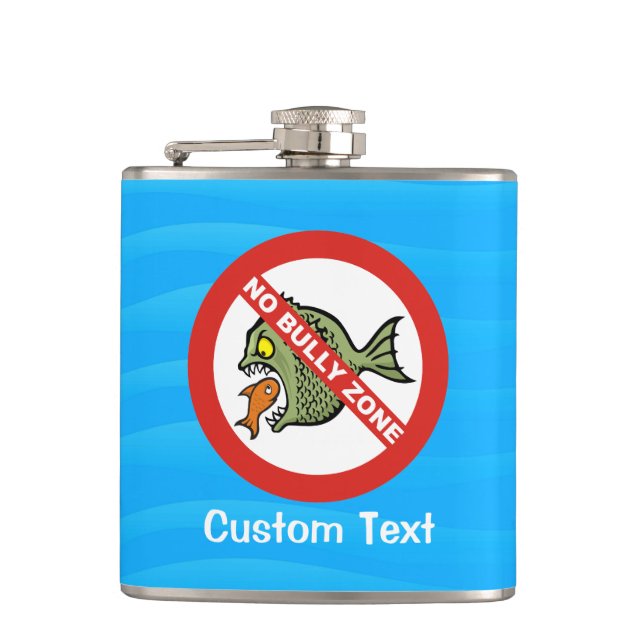 No Bully Zone Hip Flask (Front)