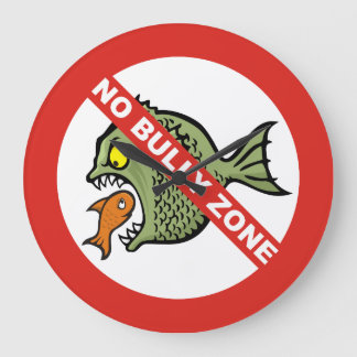 No Bully Zone Large Clock