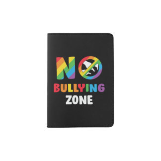 No Bully Zone LGBT Support Rainbow LGBT Acceptance Passport Holder