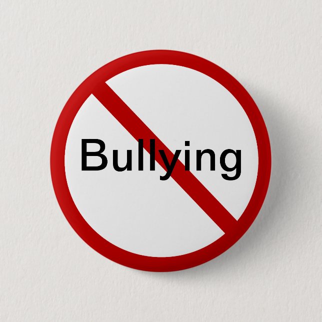 No Bullying Pinback Button (Front)
