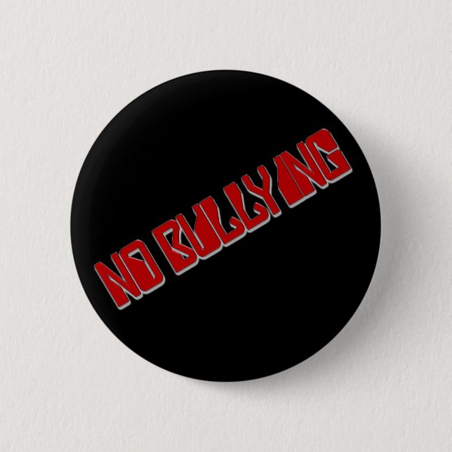 No Bullying Pinback Button (Front)