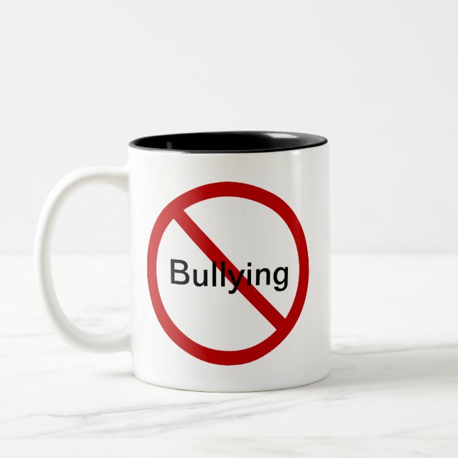 No Bullying Two-Tone Coffee Mug (Left)