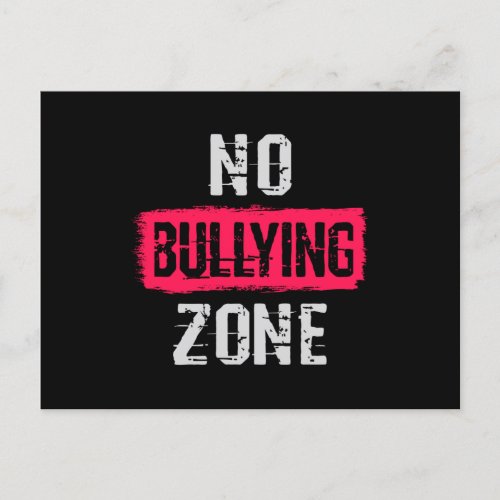 No Bullying Zone Postcard