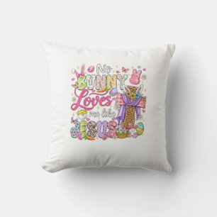 No Bunny Loves Me Like Jesus Easter Christian Kids Throw Pillow