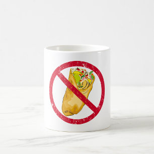 No Burritos Allowed Sign Humorous Food Ban Coffee Mug