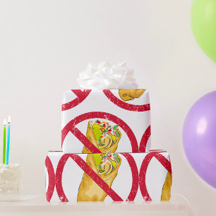 No Burritos Allowed Sign Humorous Food Ban Wrapping Paper