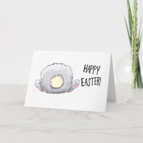 NO BUTTS ABOUT IT HAPPY EASTER WISHES HOLIDAY CARD
