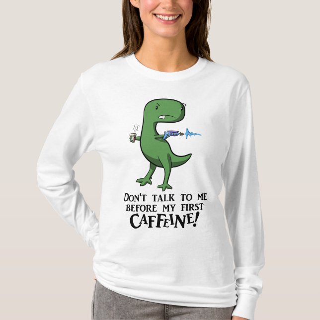 No Caffeine, No Social Skills! (adult, women) T-Shirt (Front)