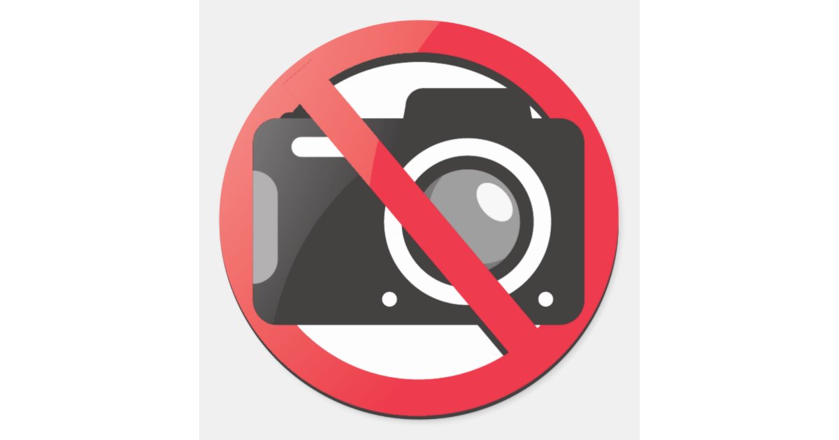 No camera allowed classic round sticker | Zazzle.com