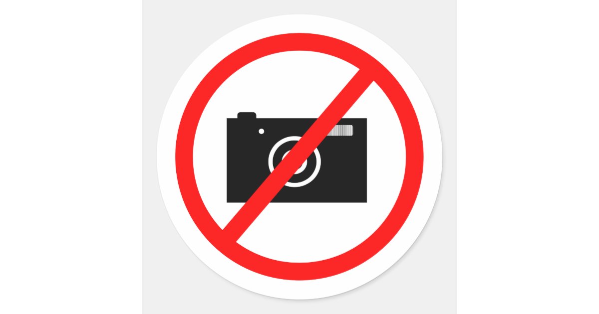 Don't Camera No Cameras Allowed, no pictures, don't take photos Classic Round ...