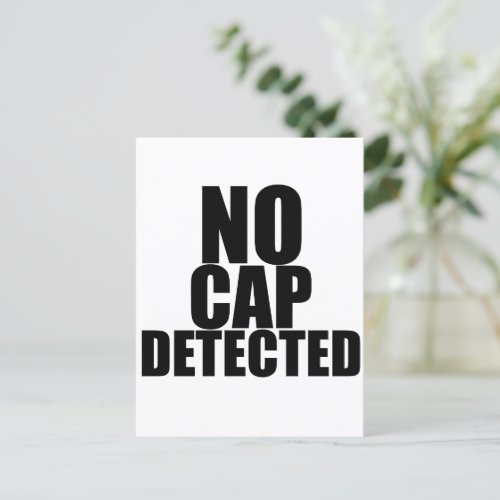 No Cap Detected 1 Postcard