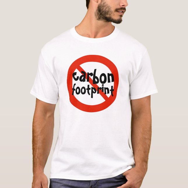 NO Carbon  FootPrint - Customized T-Shirt (Front)