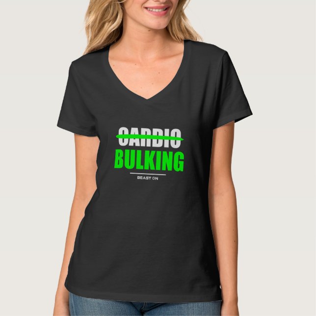No Cardio Bulking Gym Fitness Workout Bodybuilding T-Shirt (Front)