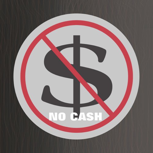 No Cash symbol event or business Classic Round Sticker